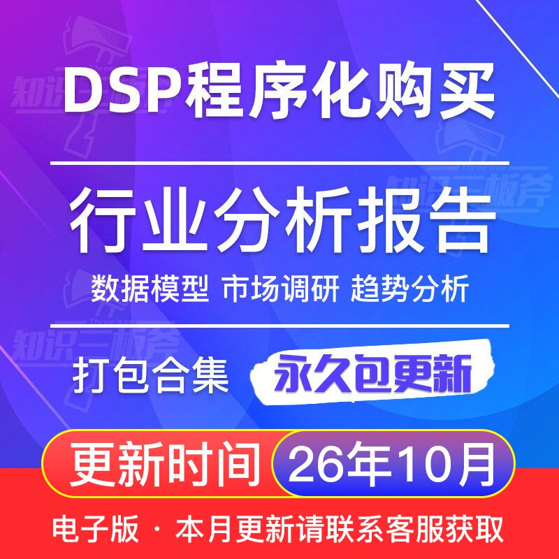 程序化购买广告行业DSP市场调查行业研究分析报告合集G171