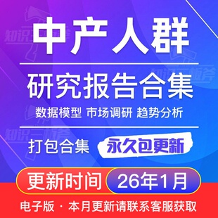 2025年中产人群画像新中产阶级消费研究分析报告合集