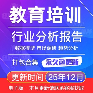 中国教育培训行业市场调查研究分析报告合集 G265