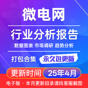 2025 智能微电网  建设技术 新型电力系统 发展行业深度洞察研究分析报告 市场分析报告