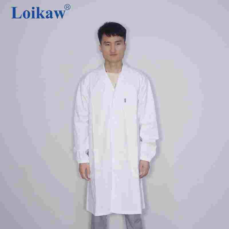 Loikaw 实验室白大褂 优质白大衣 厚款薄款长袖松紧袖口男女通用