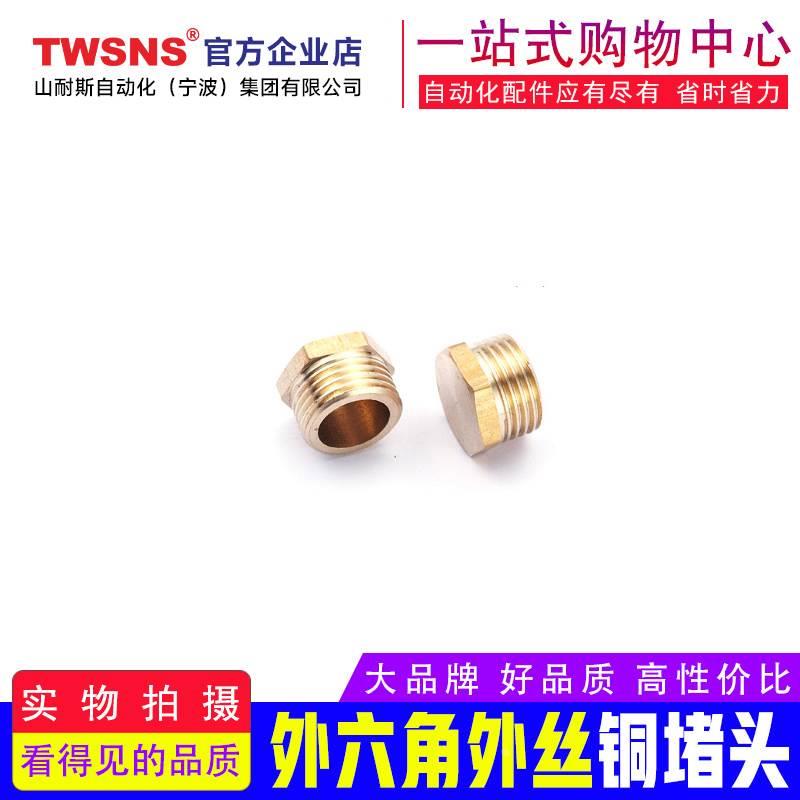 外六角外丝堵头 4分铜堵头1/2 1/4铜堵头2分 1/8 1分 3/8堵头3分