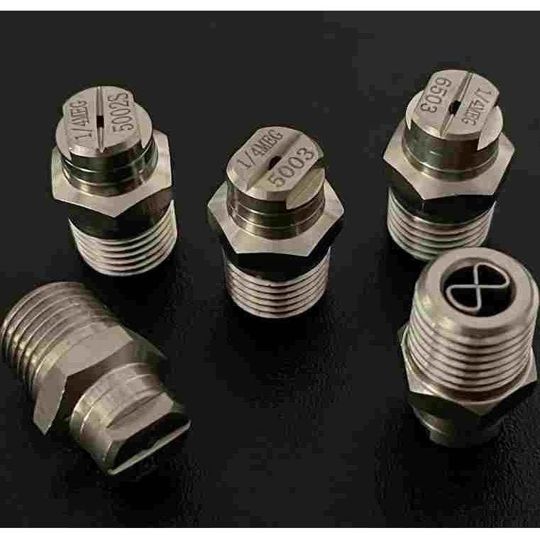 不锈钢扇形高压清洗喷嘴 扫路车洒水车环卫车1/4MEG6503 5003喷头