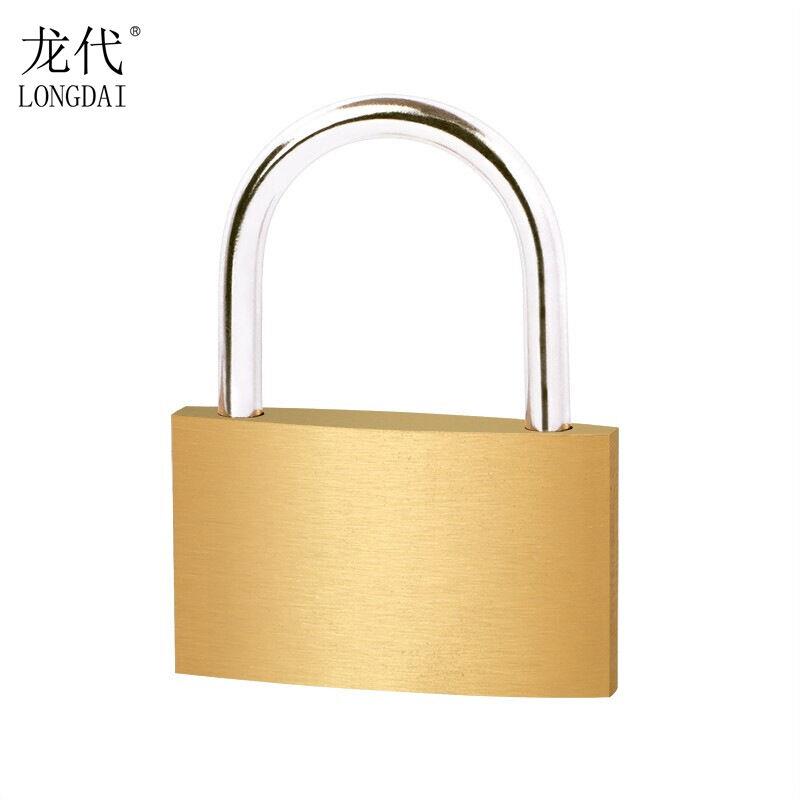 龙代黄铜挂锁薄型户外防水防锈挂锁门锁电力电表锁HCB20mm短梁不