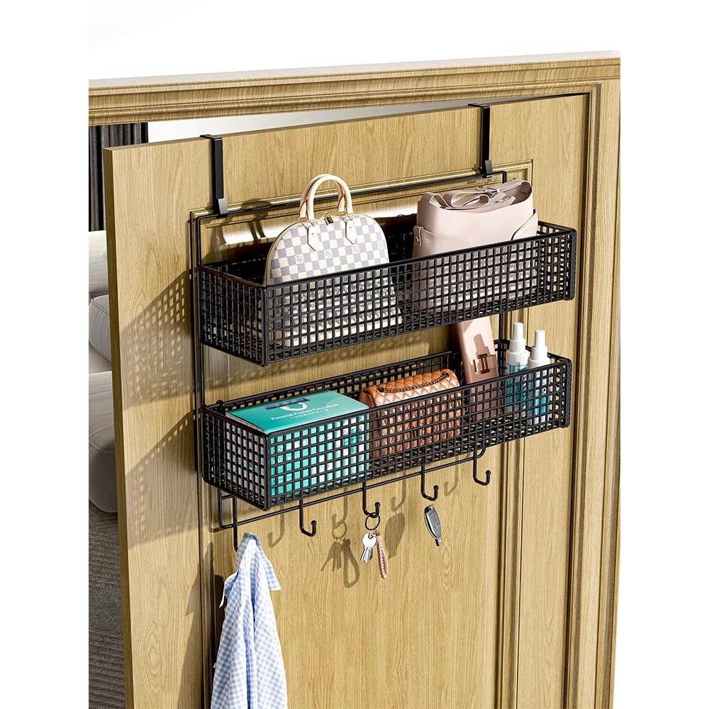 门后长排挂钩免打孔宿舍收纳包包挂衣架壁挂置物架帽子神器省空间