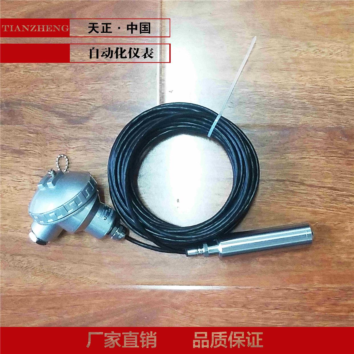 投入式温度变送器4-20MA输出0-5V/0-10V PT100水池专用温度传感器