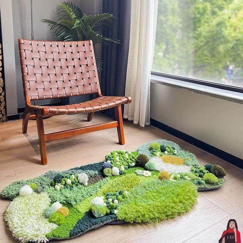 苔藓地毯编织diy材料包解闷手工编织成品自制小众居家摆件毯子,玩具/童车/益智/积木/模型,其它玩具,淘宝优惠券,粉丝福利购,淘宝优惠卷