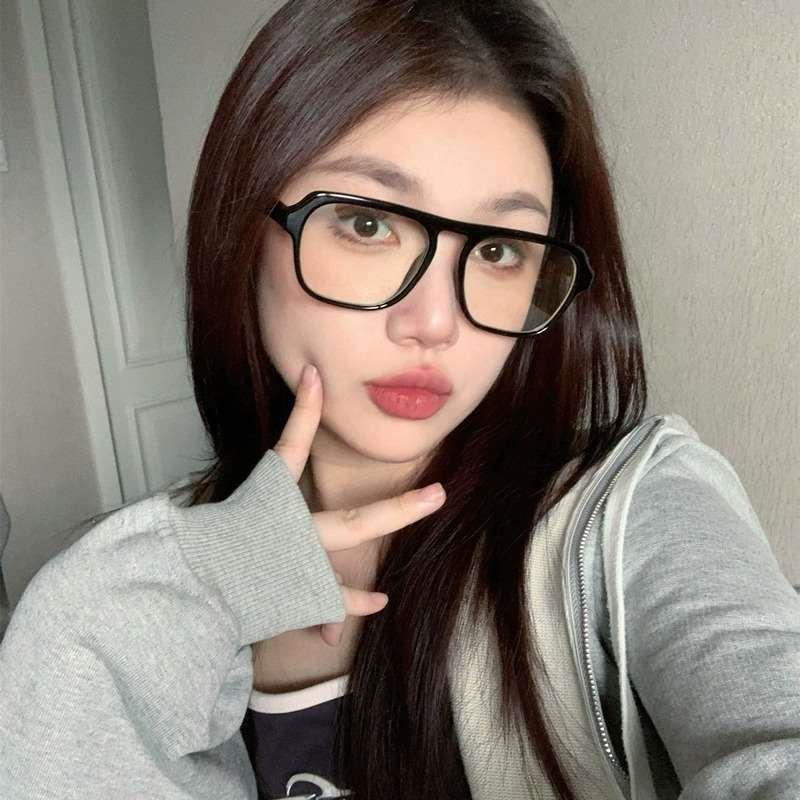 痞帅男士黑框眼镜大框太阳镜学生近视眼睛素颜墨镜女防紫外线眼镜