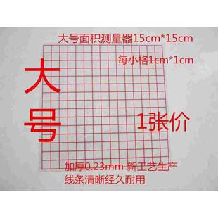 大号面积测量器 边长1厘米1cm 透明小方格纸 小学数学学具15*15cm