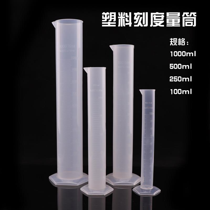 pp塑料带刻度量筒100/250/500/1000ml毫升厨房刻度杯量杯包邮
