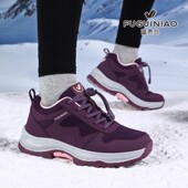 女款 冬季 加绒中老年保暖健步鞋 富贵鸟老人鞋 运动防滑休闲妈妈棉鞋