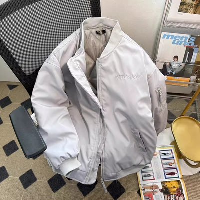 大码300斤加厚飞行员刺绣棉衣男