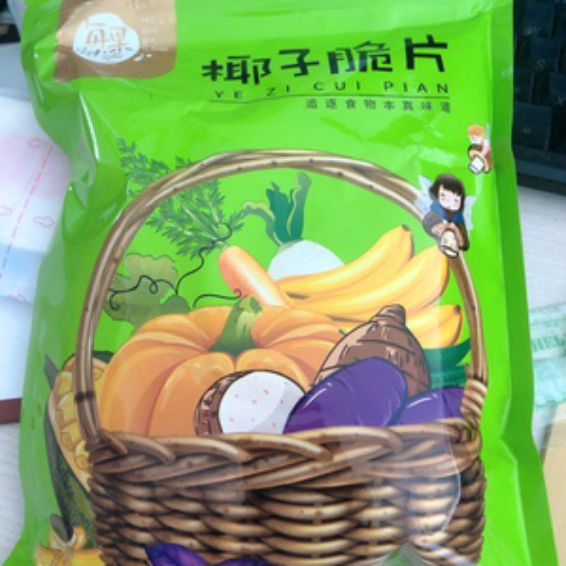 新日期每果时光椰子片脆片500g原味即食烤椰子肉干脆块薄脆椰果干图片