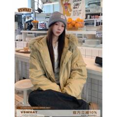 Vs what「深冬物语」冬季毛领加厚棉服女2025年新款保暖棉衣外套