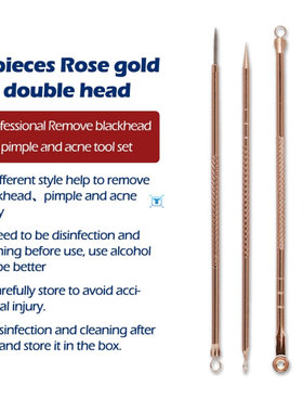 4pcs/set Stainless Steel Acne Pimple Spot Extractor Pore