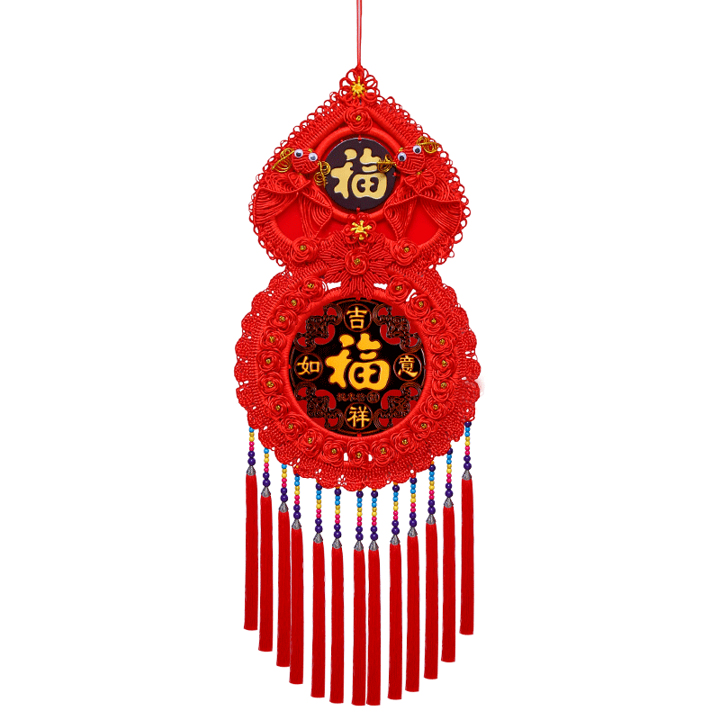 特色中国结挂件葫芦客厅大号桃木玄关镇宅背景墙壁挂乔迁高档送礼