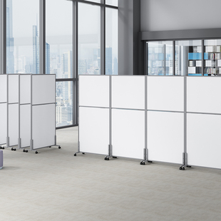 办公室移动屏风可折叠推拉门工厂车间隔断墙活动屏风带轮遮挡板