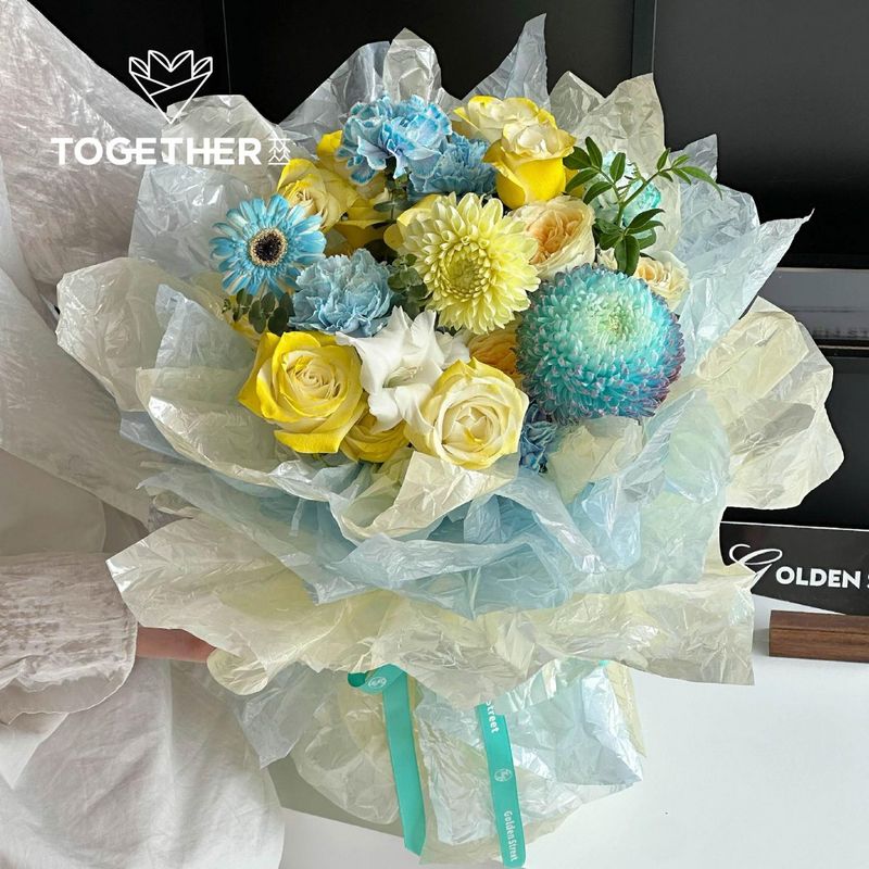 【新品】苁丛 琉璃盏玻璃纸防水内衬包花纸 质感膜花艺包装材料