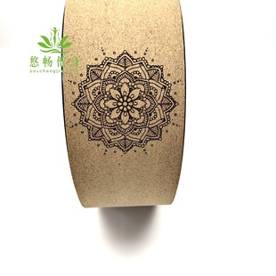 升级款软木瑜伽轮初学者后弯下腰达摩轮开背按摩普拉提圈滚筒