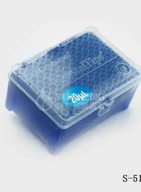 科晶Crystalgen 20ul 加长吸嘴移液枪头 S-5103 带滤芯盒装