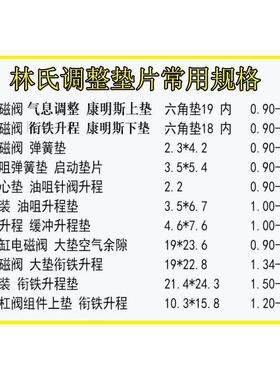 林氏调整垫片套盒 B11B12 B13 B14B16B17B21B22 B25B26B27B31