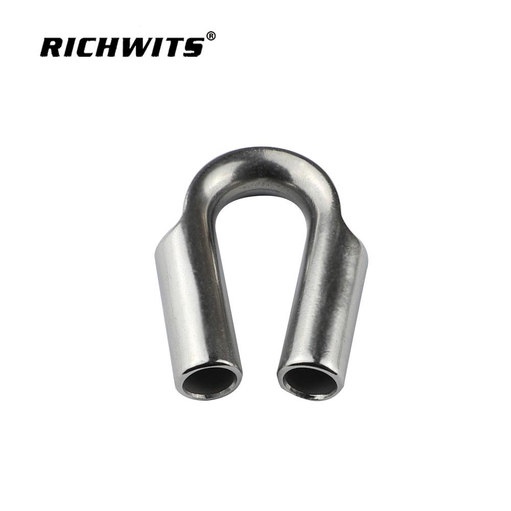 RICHWITS 304不锈钢管式套环 鸡心环 钢丝绳马眼 三角环