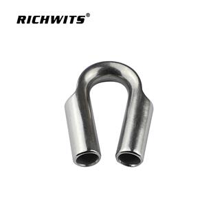 RICHWITS 304不锈钢管式套环 鸡心环 钢丝绳马眼 三角环