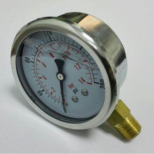 充油压力表 200psi 14bar 直径61mm_63mm YN-63 YN-60 径向 PT1/4