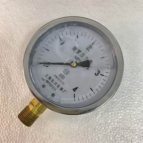 耐震压力表 yn-100 0-4mpa 直径100mm 螺纹m20x1.5 前壳外径107mm