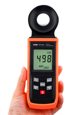 。胜利VC1010C/D照度计自动量程亮度测量仪测光仪光照度计测试仪