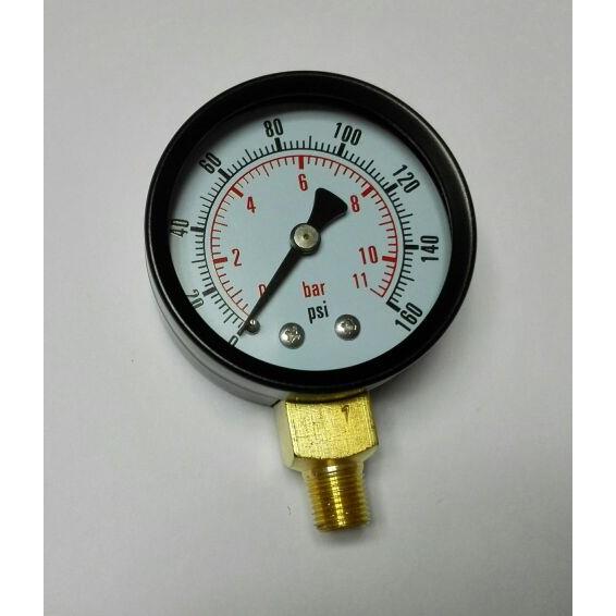 压力表 直径50mm 压力0-160psi 11bar 螺纹Z1/8 径向立式安装