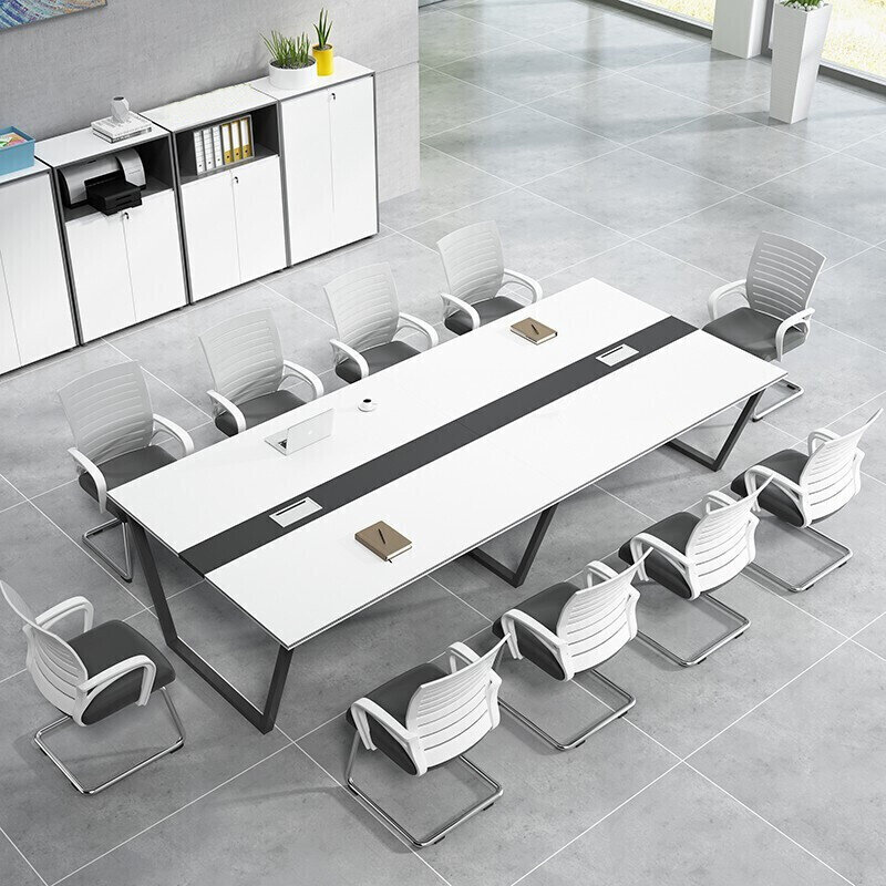 。会议桌长桌长条桌长方形办公室桌简约现代工作台板式组合洽谈桌
