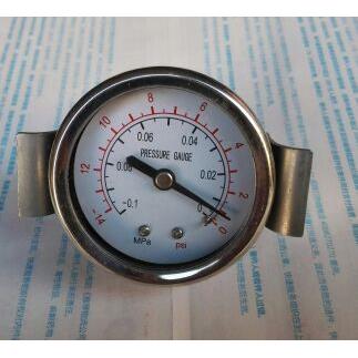 轴向嵌入式带U安装支架压力表 直径50mm 压力4kg/cm² 0～60psi