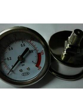 zyia 轴向带支架不锈钢无油压力表 yt-60z  0-1mpa 150psi zg1/4