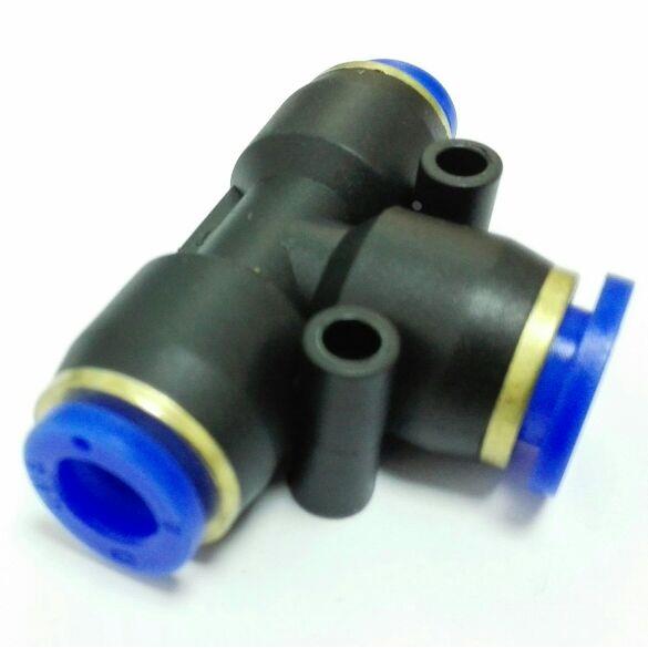 异径气管快插三通接头 大小头三通气管接头 Φ8mm-6-8 或 6mm-8-6