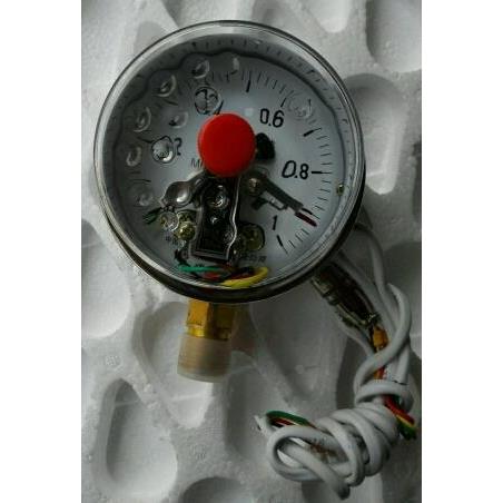 耐震电接点压力表 ynxc-100 直径100mm 压力0～1mpa 螺纹M20x1.5