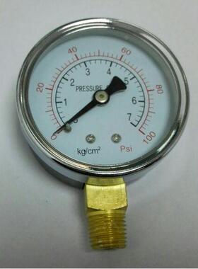 压力表 100psi 7kg/cm2 直径60mm_61mm Y-60 径向 ZG1/4 黑壳