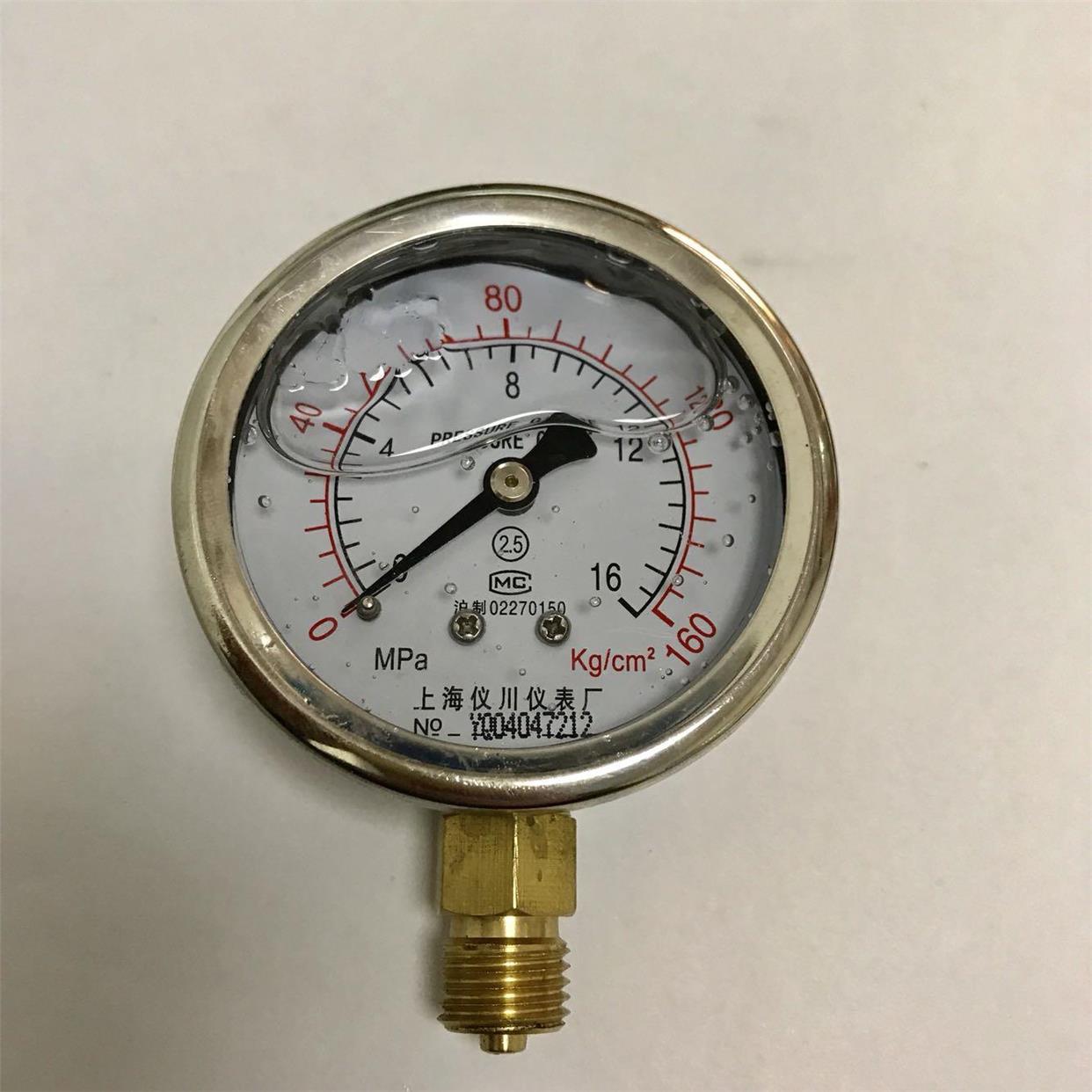 0-16mpa 0-160kgf/cm2 防震压力表 直径60mm YN-60 背后外壳61mm