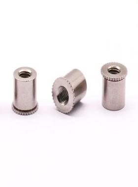 DFSB-M3S-4/6/8/10/12/15/20不锈钢圆头滚花齿压铆螺母柱铆接螺柱