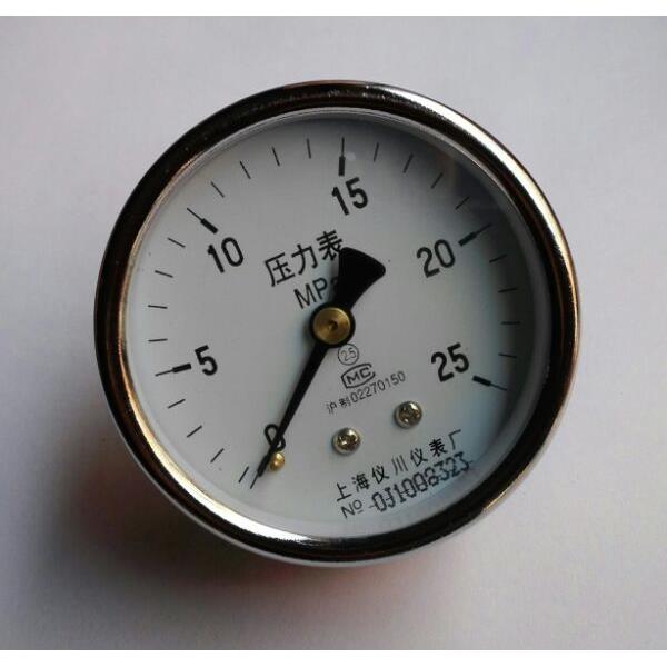 轴向压力表 背后螺纹压力表 y-60-z 0～25mpa m14x1.5 螺纹 60MM