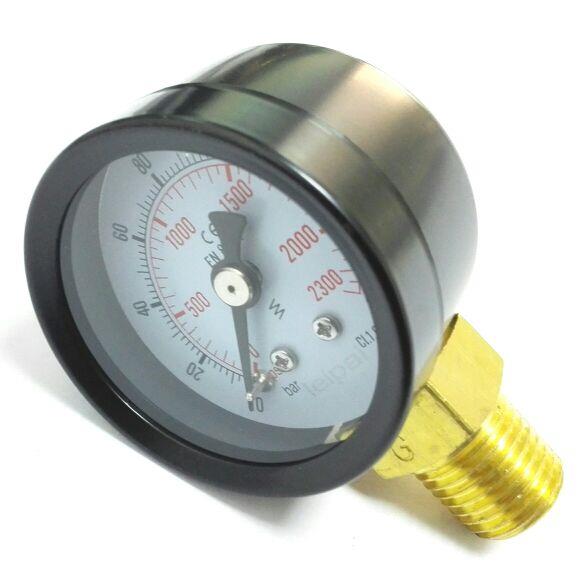 41mm压力表 立式 压力160bar 0-2300psi 螺纹ZG1/4 两分牙 PT1/4