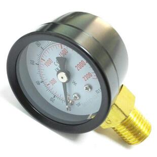 41mm压力表 立式 压力160bar 0-2300psi 螺纹ZG1/4 两分牙 PT1/4