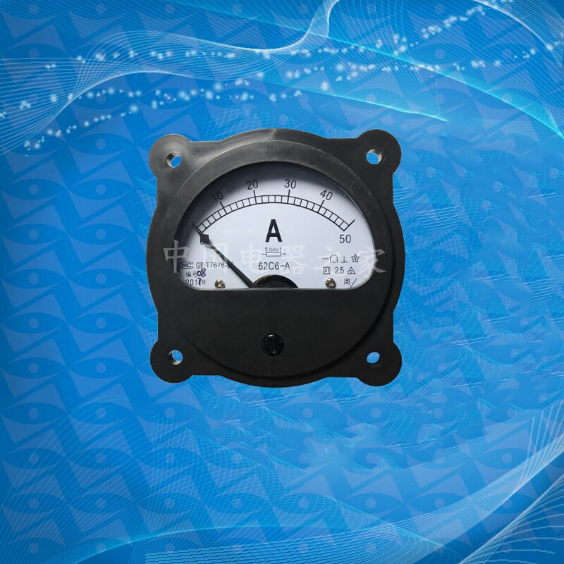 。现货62C6-A指针式直流电流表头船用表DC50A/75MV需配分流器可定