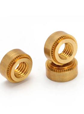 黄铜压铆螺母CLC-M2/M3/M4/M5-0/1/2/3钣金花齿铜螺母压板螺帽