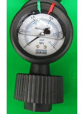 YN60 0-1MPA 10BAR 10KGF/CM2 0-145PSI塑料隔膜耐震压力表