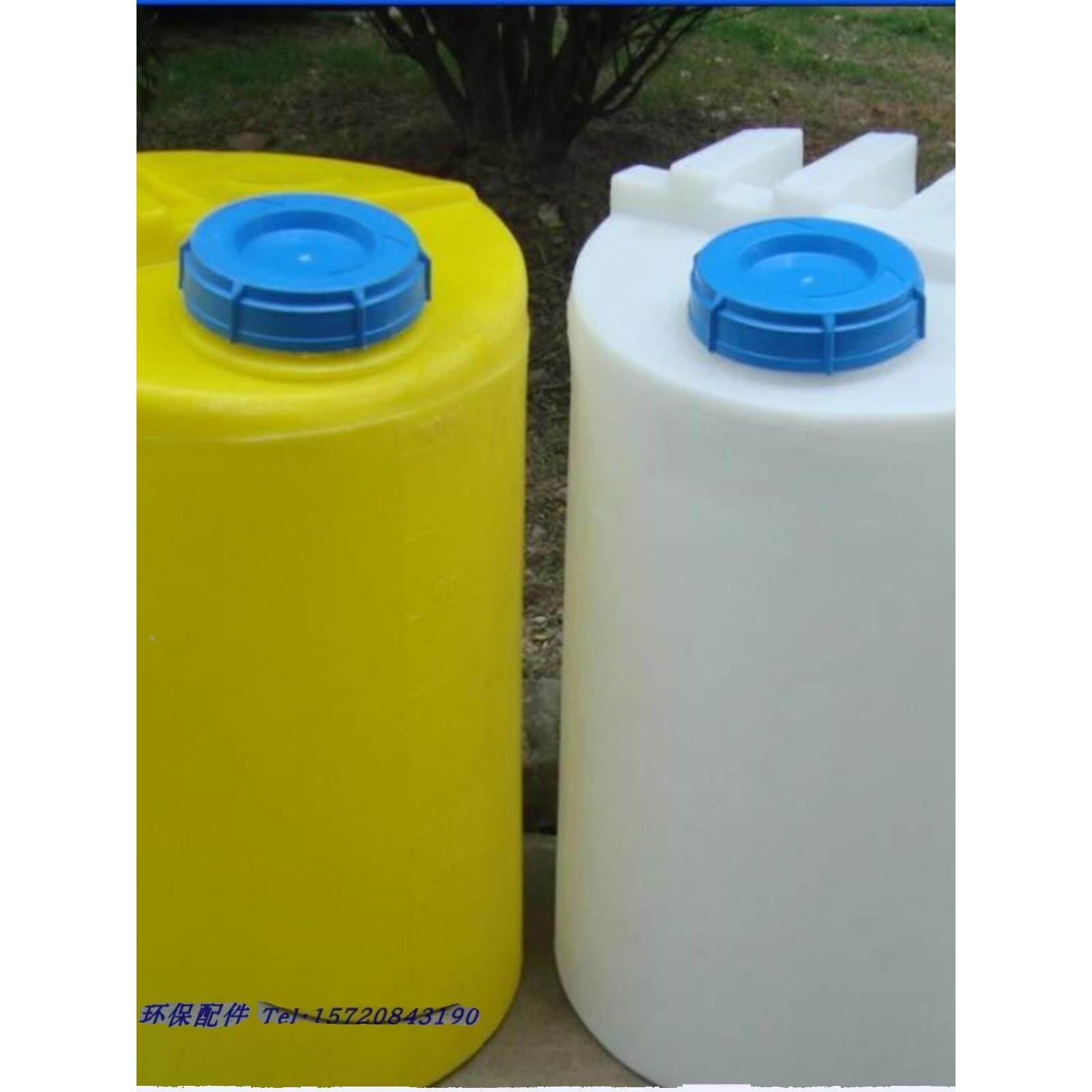 白/黄色大塑料水桶箱 100/200L 立式搅拌PE 加药桶 纯净储水圆桶