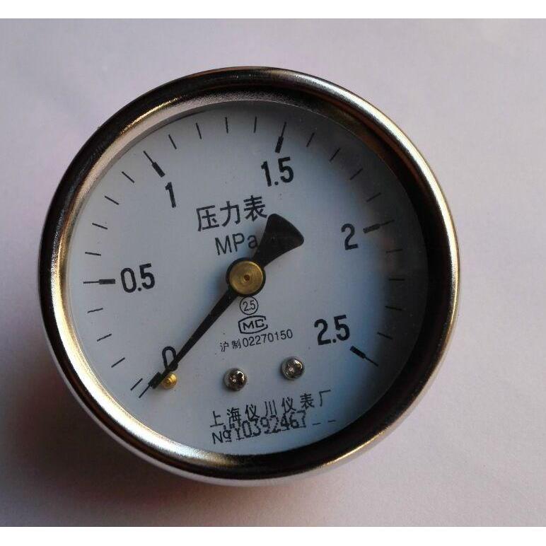 轴向压力表（无边）直径60mm 压力0-2.5MPA 螺纹M14*1.5 Y-60-Z