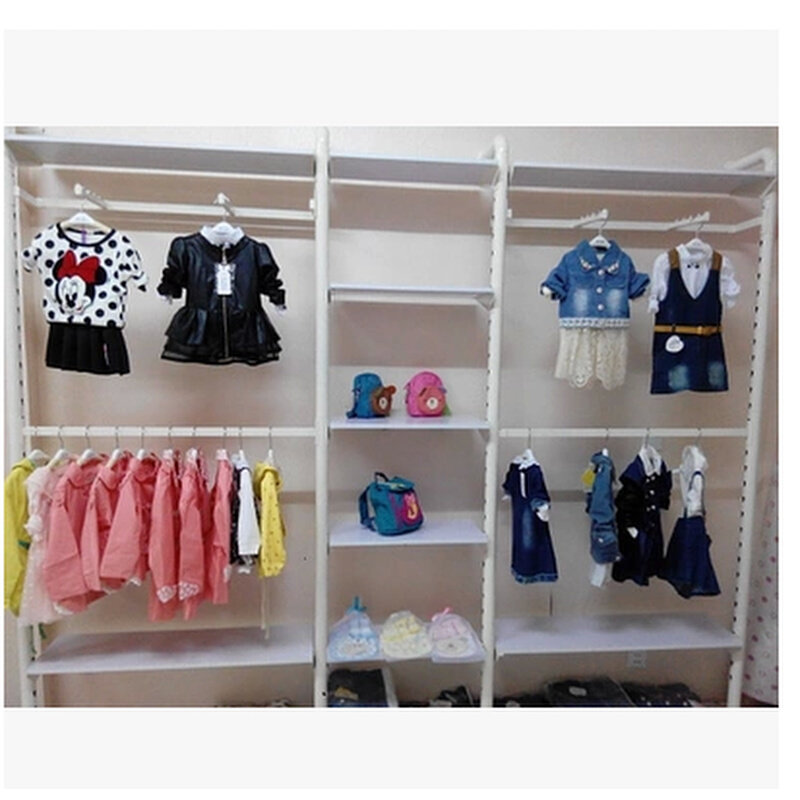 。服装展示架上墙壁挂式铁艺立柱支架货架侧挂简约正挂陈列架挂衣