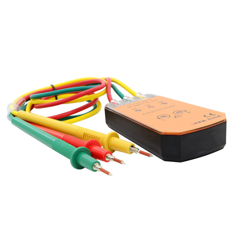 。胜利VC850/VC850A三相交流电相位计相序表相序测试仪相位表高精