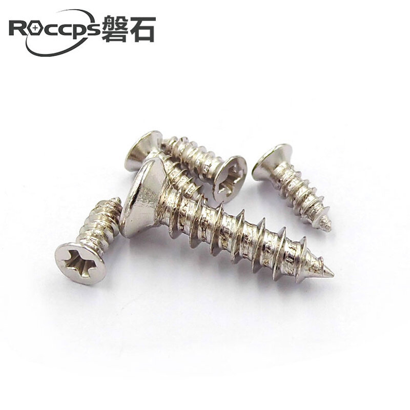 。镀镍十字沉头平头自攻螺丝钉M2.6M3*5x6x8x10x12x14x16x20x25-3